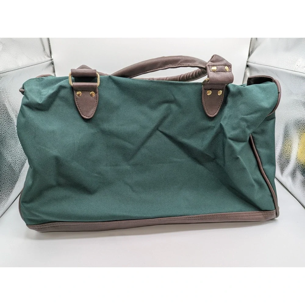 Abercrombie &‎ Kent Green Canvas Duffle Bag Travel Luggage Carry On